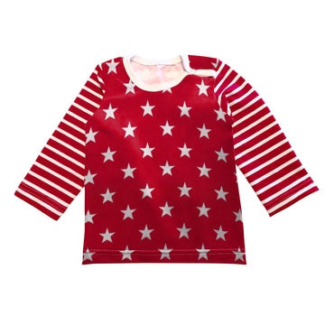 Topp Stjärna med randig ärm