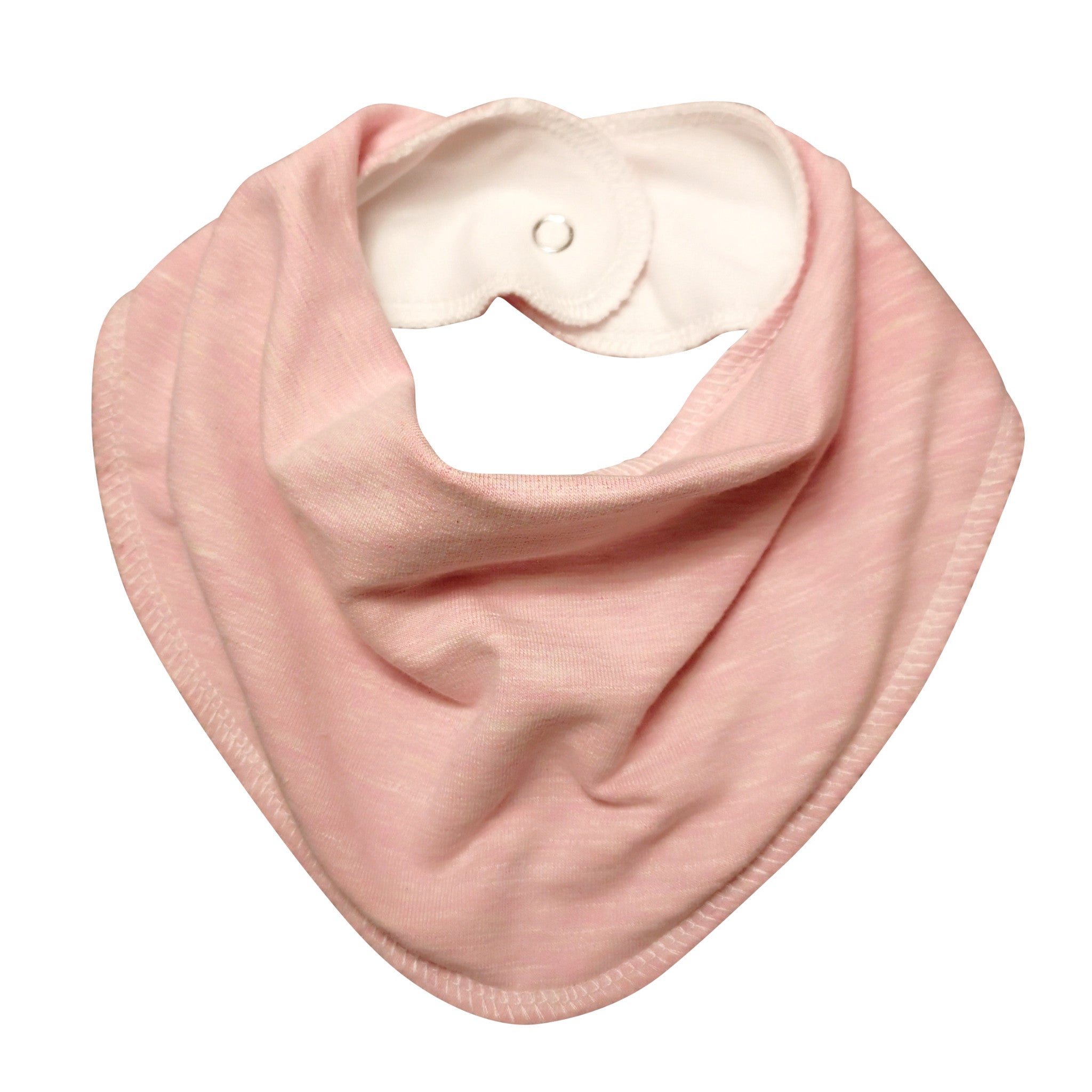 Dregglis för baby i enfärgat rosa, tryckknapp bak.